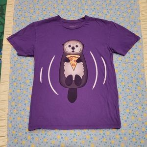 🍕 Otter Pizza 🔥 🦫 Shirt Purple Design By Humans 🌎 Medium Animal Tee 🎨 Art